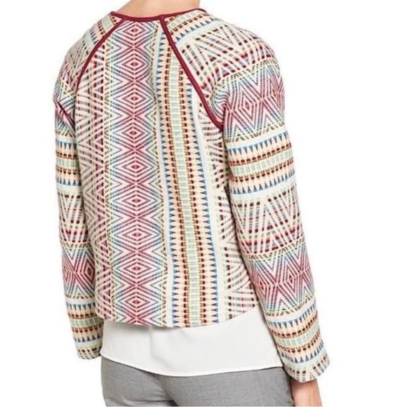 Kut from the Kloth colorful woven cropped open front jacket - Picture 2 of 14